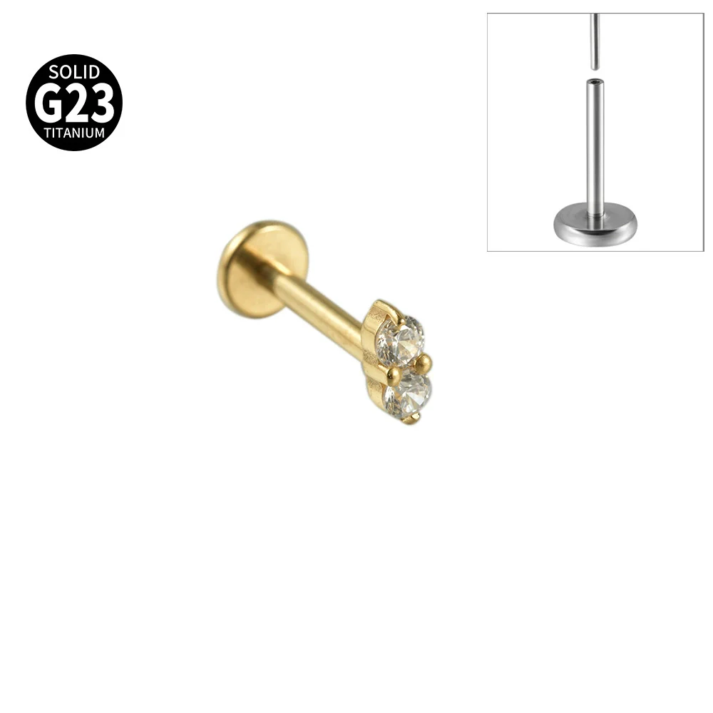 Titanium Insects Pattern Threadless Insert Earrings With Electroplating - Image 7