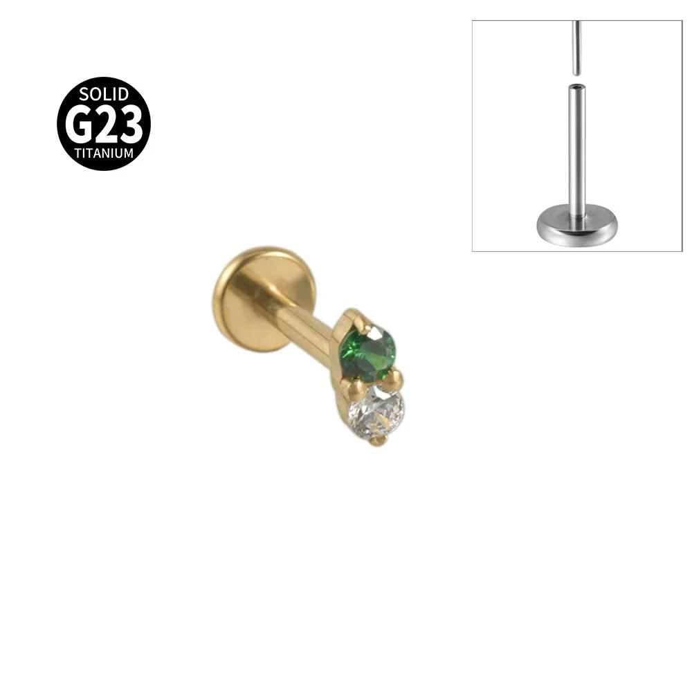 Titanium Insects Pattern Threadless Insert Earrings With Electroplating - Image 9