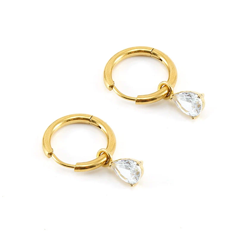 316L Stainless Steel 18K Gold Plated Square Geometric Drop Shape Earrings For Women - Image 14