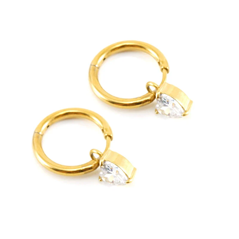 316L Stainless Steel 18K Gold Plated Square Geometric Drop Shape Earrings For Women - Image 8