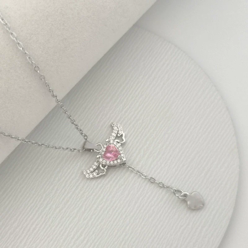 Titanium Steel And Copper Women's Heart Shape Elegant Microinlaid True Gold Light Luxury Electroplated Necklace With Cross Chain - Image 17