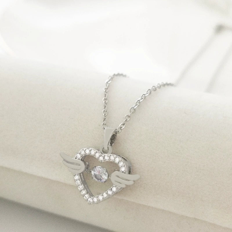 Titanium Steel And Copper Women's Heart Shape Elegant Microinlaid True Gold Light Luxury Electroplated Necklace With Cross Chain - Image 20