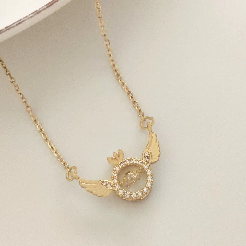 Titanium Steel And Copper Women's Heart Shape Elegant Microinlaid True Gold Light Luxury Electroplated Necklace With Cross Chain - Image 6