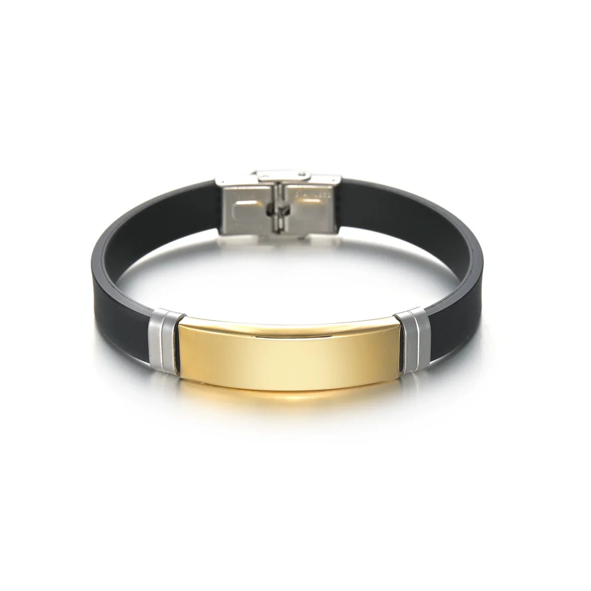 Titanium Steel And Stainless Steel Unisex Simple Geometric Sporty Buckle Bracelet With Electroplating - Image 3