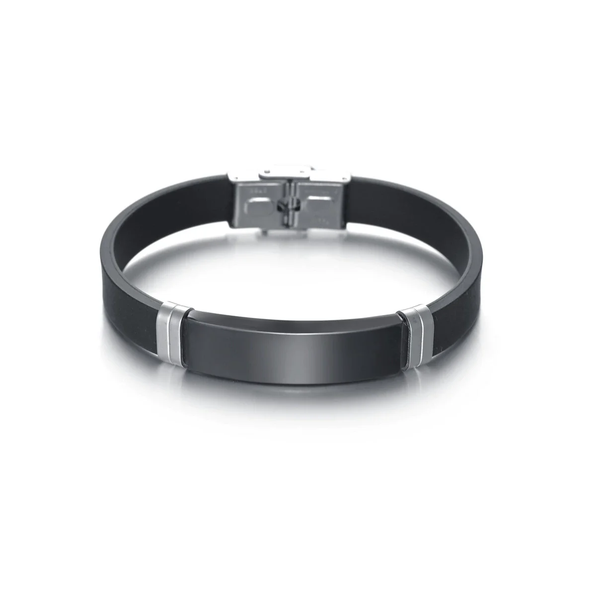 Titanium Steel And Stainless Steel Unisex Simple Geometric Sporty Buckle Bracelet With Electroplating - Image 4