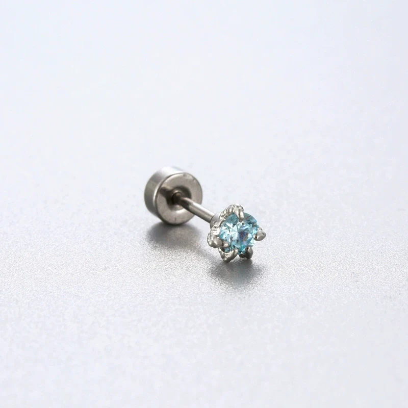 Titanium Steel Bowknot Earrings With Zirconia Inlay - Image 4