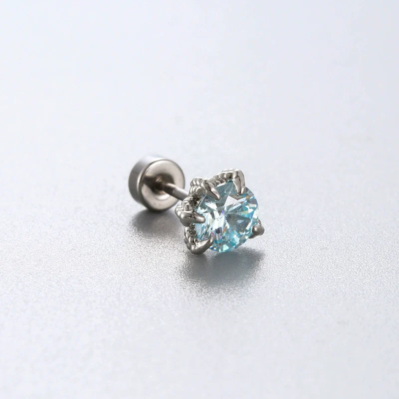 Titanium Steel Bowknot Earrings With Zirconia Inlay - Image 6