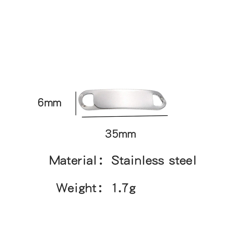 Titanium Steel Bracelet Connector Jewelry Accessories Geometric Bend Card Shape 18K Plated - Image 13