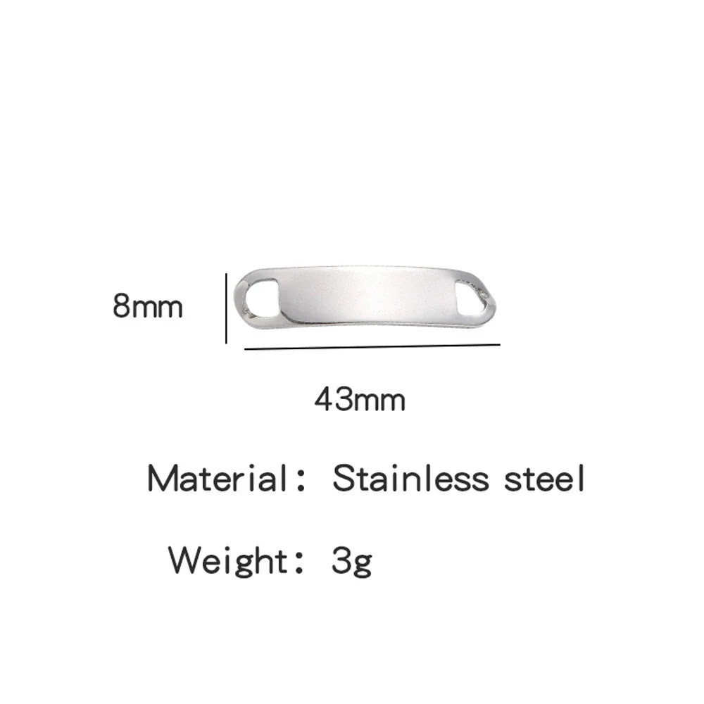 Titanium Steel Bracelet Connector Jewelry Accessories Geometric Bend Card Shape 18K Plated - Image 14