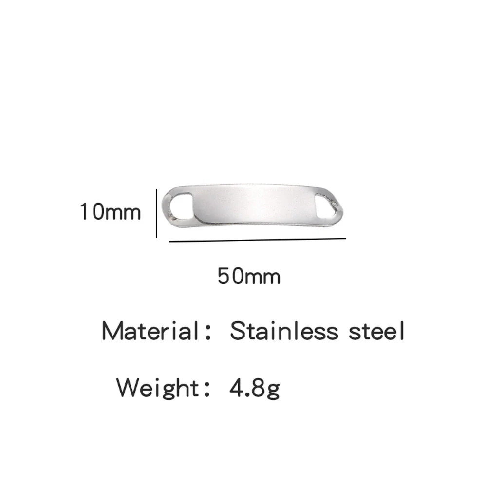 Titanium Steel Bracelet Connector Jewelry Accessories Geometric Bend Card Shape 18K Plated - Image 16