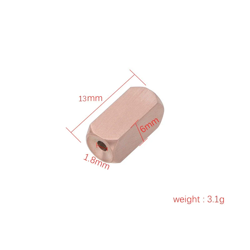 Titanium Steel Brushed Cuboid Jewelry Accessories Electroplated Diy Woven Bracelet With Round Hole Three Dimensional Beads - Image 4