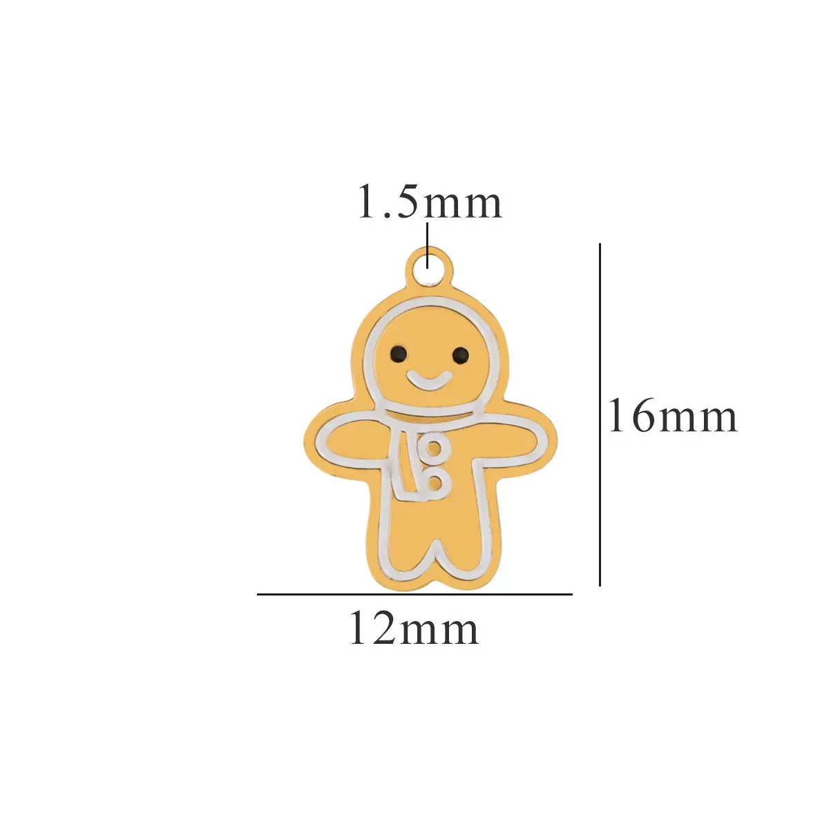 Titanium Steel Christmas Badge Pendant Tag Accessories With Letters Numbers Text Electroplated - Image 11