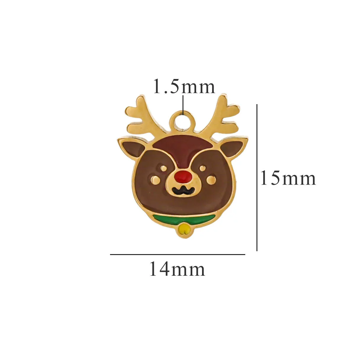 Titanium Steel Christmas Badge Pendant Tag Accessories With Letters Numbers Text Electroplated - Image 16