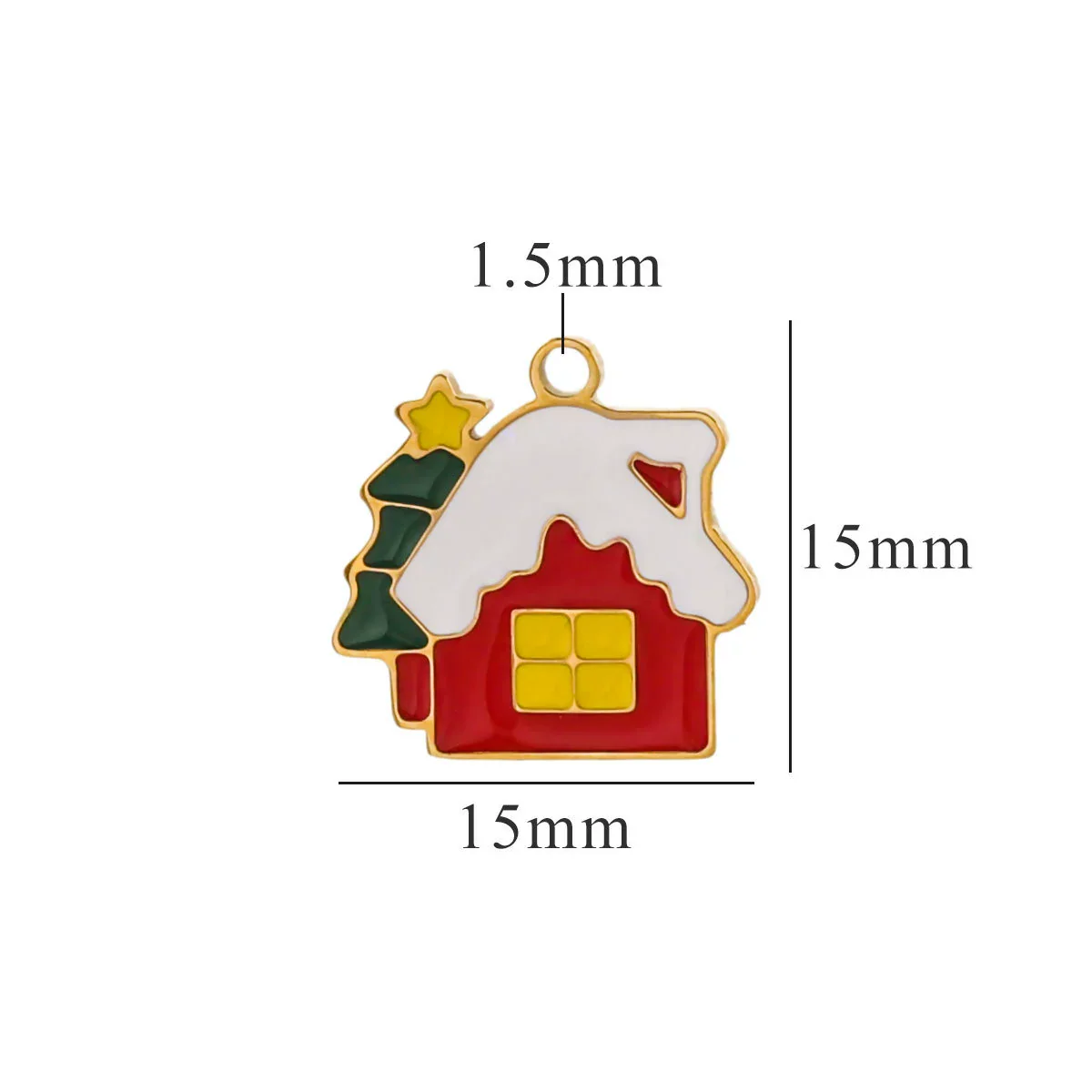 Titanium Steel Christmas Badge Pendant Tag Accessories With Letters Numbers Text Electroplated - Image 17