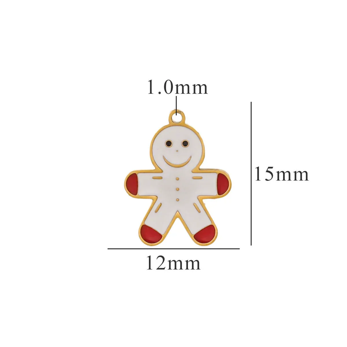 Titanium Steel Christmas Badge Pendant Tag Accessories With Letters Numbers Text Electroplated - Image 20