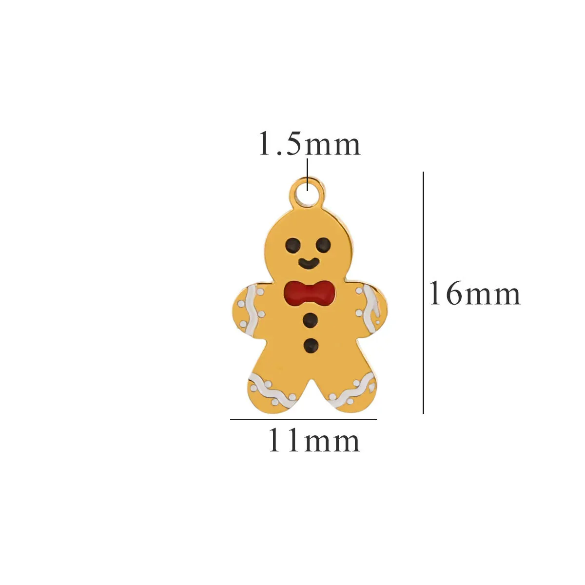 Titanium Steel Christmas Badge Pendant Tag Accessories With Letters Numbers Text Electroplated - Image 24