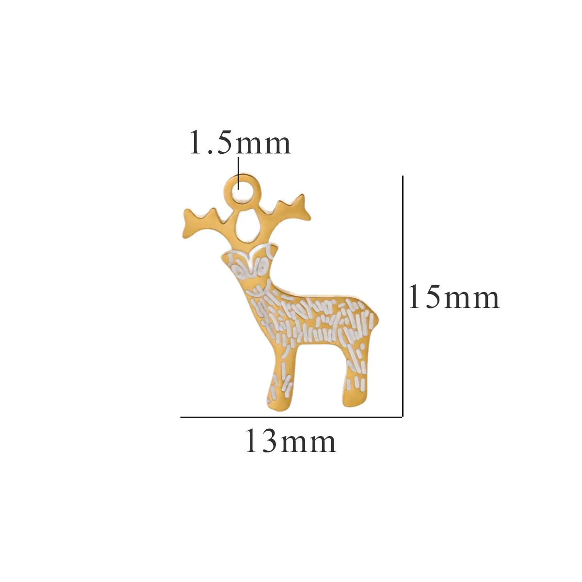 Titanium Steel Christmas Badge Pendant Tag Accessories With Letters Numbers Text Electroplated - Image 8