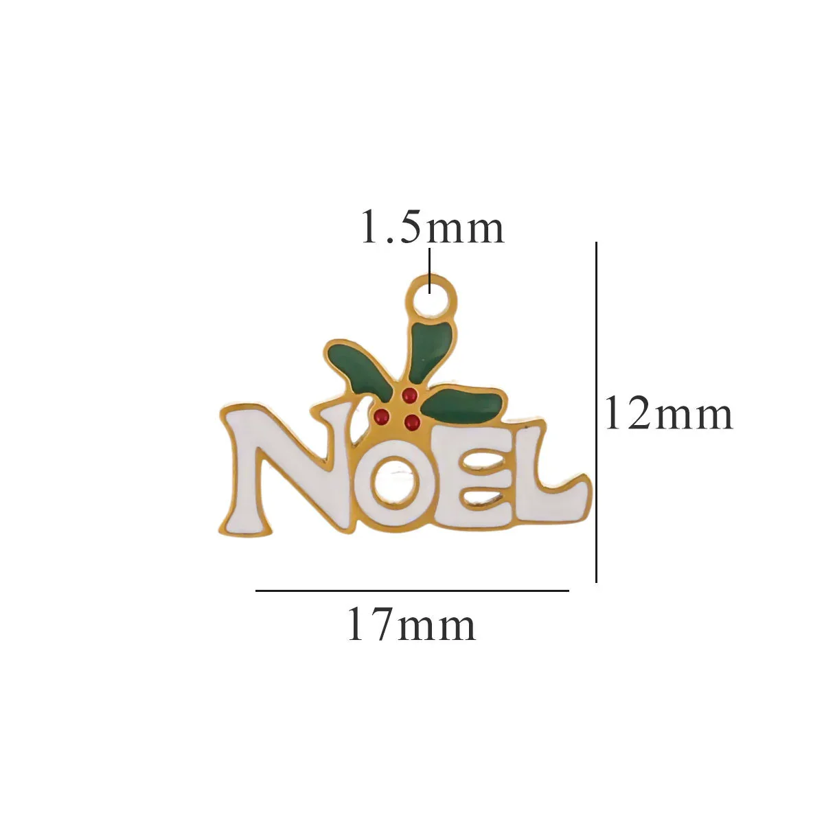 Titanium Steel Christmas Badge Pendant Tag Accessories With Letters Numbers Text Electroplated - Image 9
