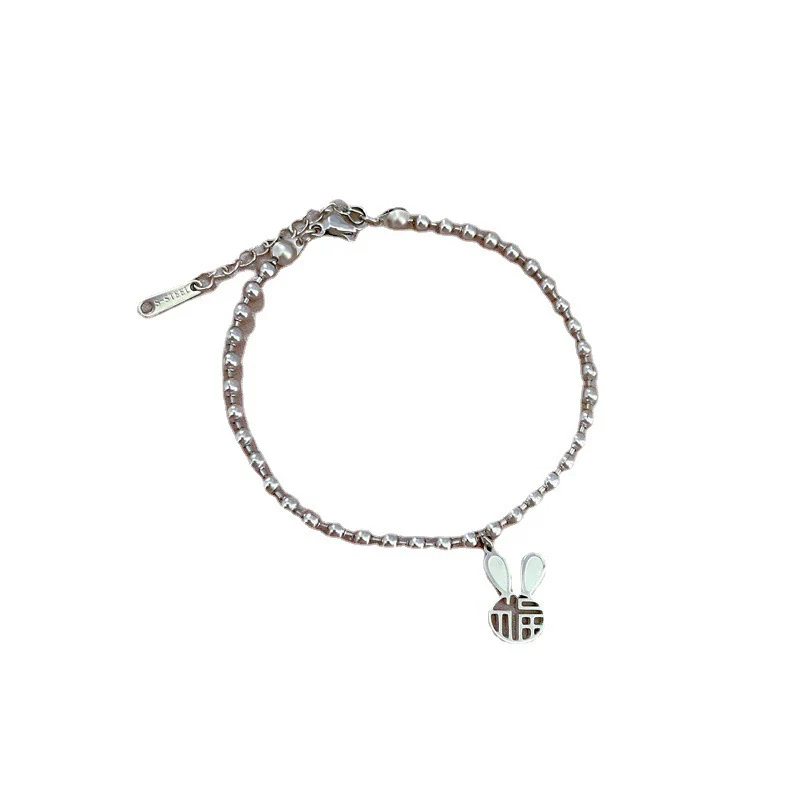 Titanium Steel Constellation Gold Inlaid Round Bead Bracelet For Women - Image 5
