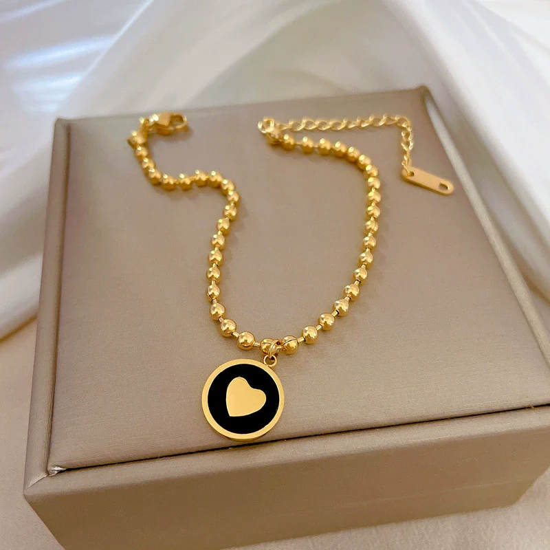 Titanium Steel Constellation Pattern Gold Inlaid Normcore Chain Bracelet Unisex - Image 4