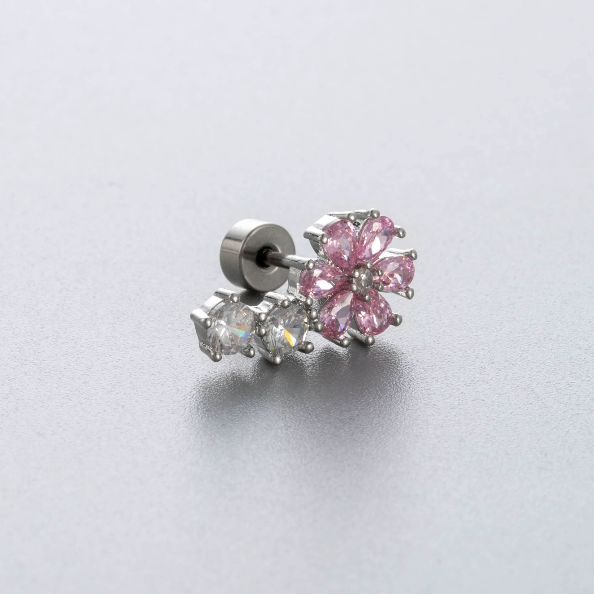 Titanium Steel Ear Nail With Butterfly Whale Flower Zircon Inlay And Lovely Animal Zodiac Pattern - Image 10