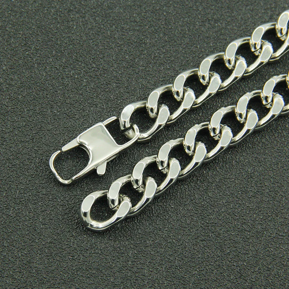 Titanium Steel Geometric Cuban Chain Bracelet For Men Street Punk Motorcycle Style - Image 3
