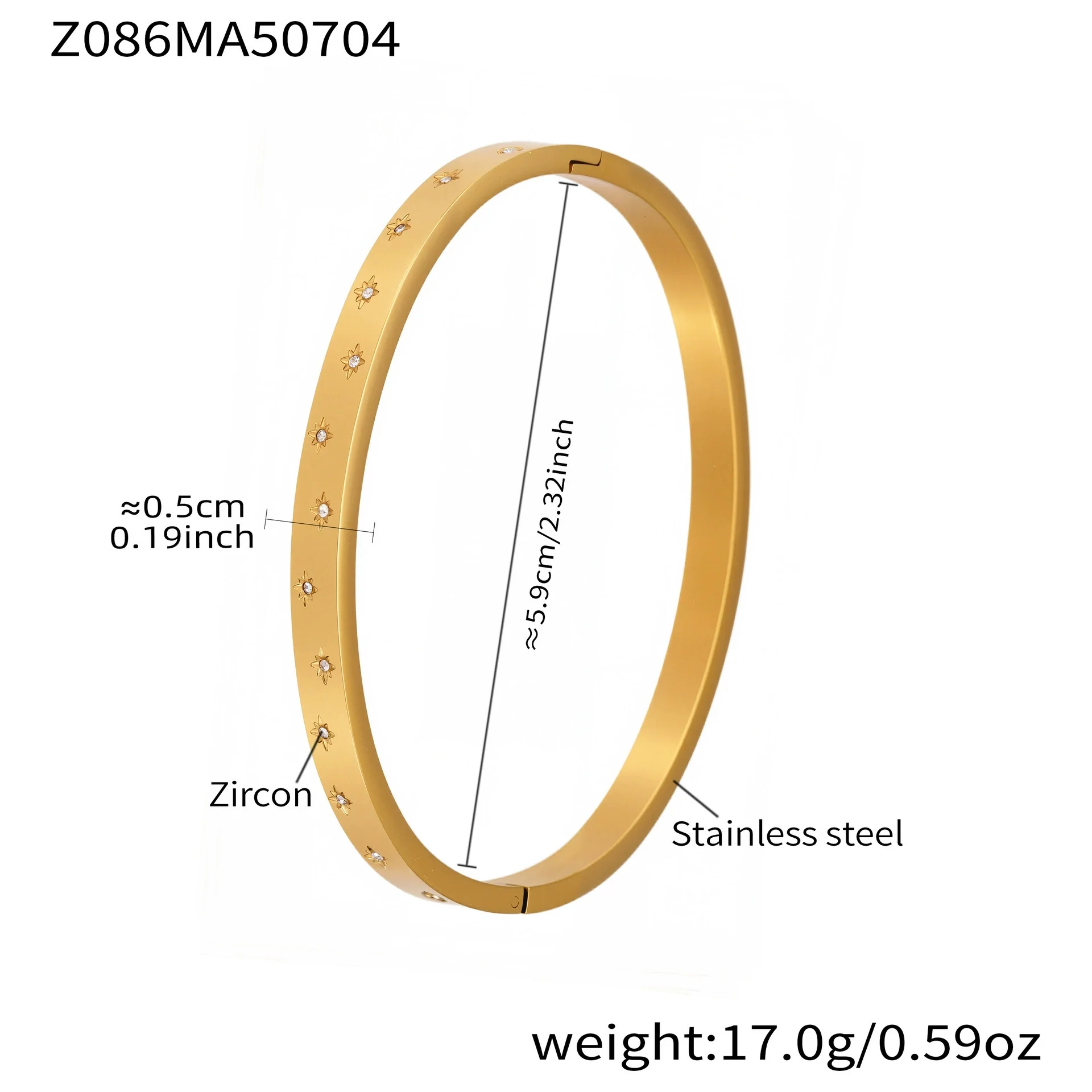 Titanium Steel Geometric Electroplated Fashion Ladies Bracelet - Image 10