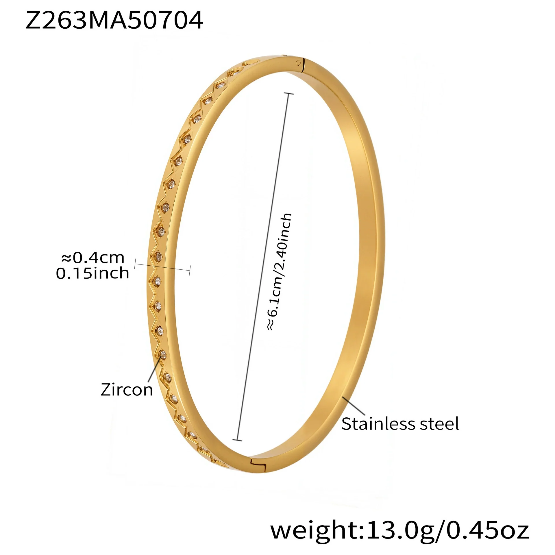 Titanium Steel Geometric Electroplated Fashion Ladies Bracelet - Image 14