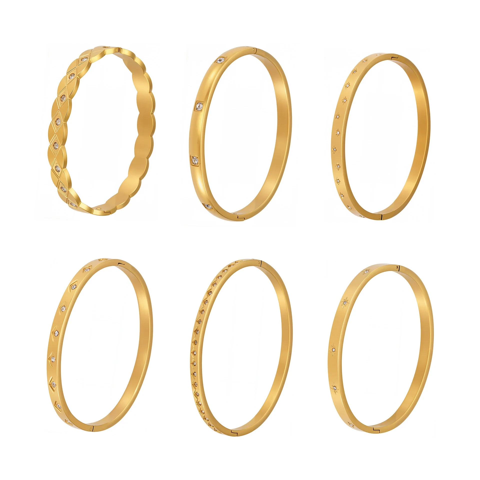 Titanium Steel Geometric Electroplated Fashion Ladies Bracelet - Image 5