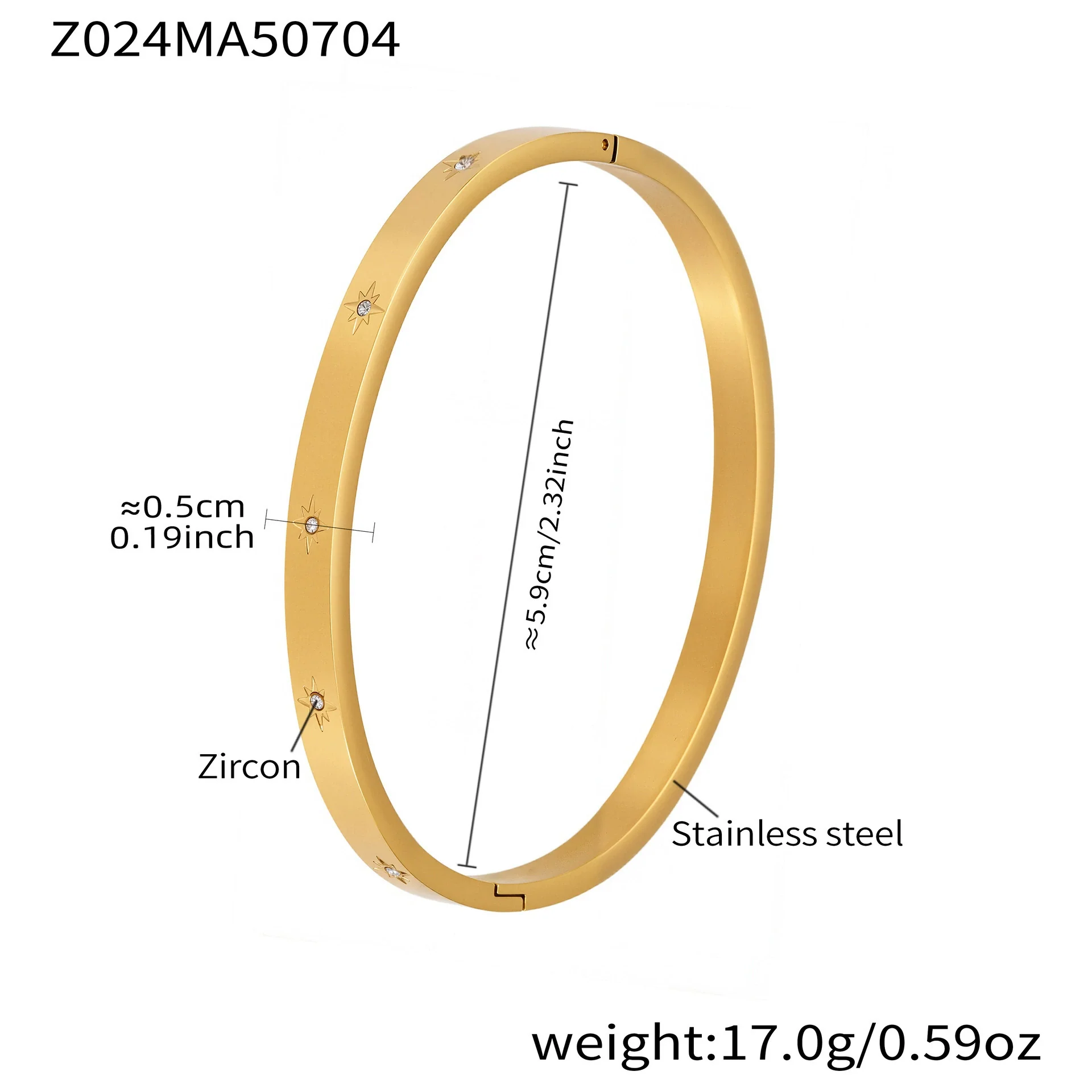 Titanium Steel Geometric Electroplated Fashion Ladies Bracelet - Image 6