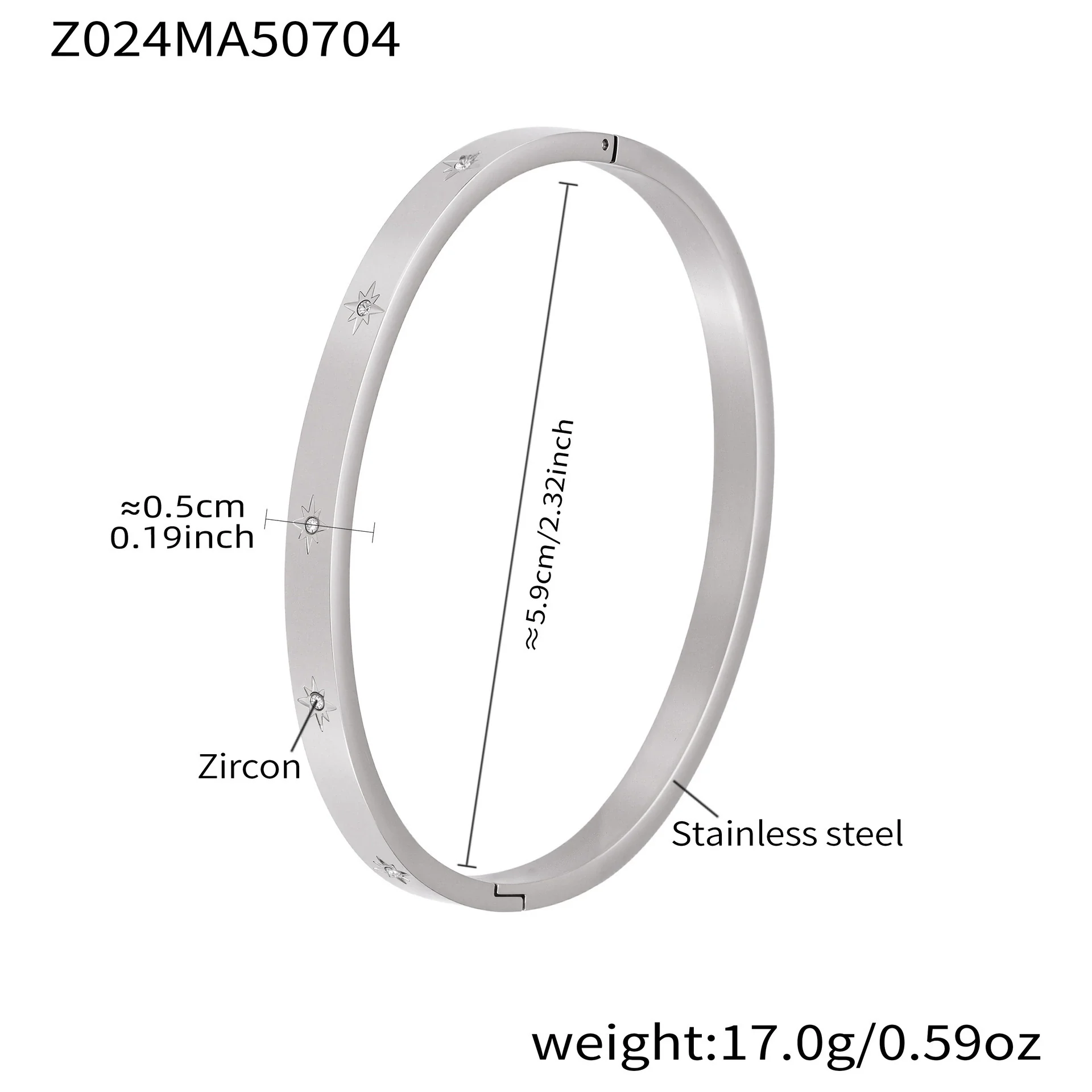 Titanium Steel Geometric Electroplated Fashion Ladies Bracelet - Image 7