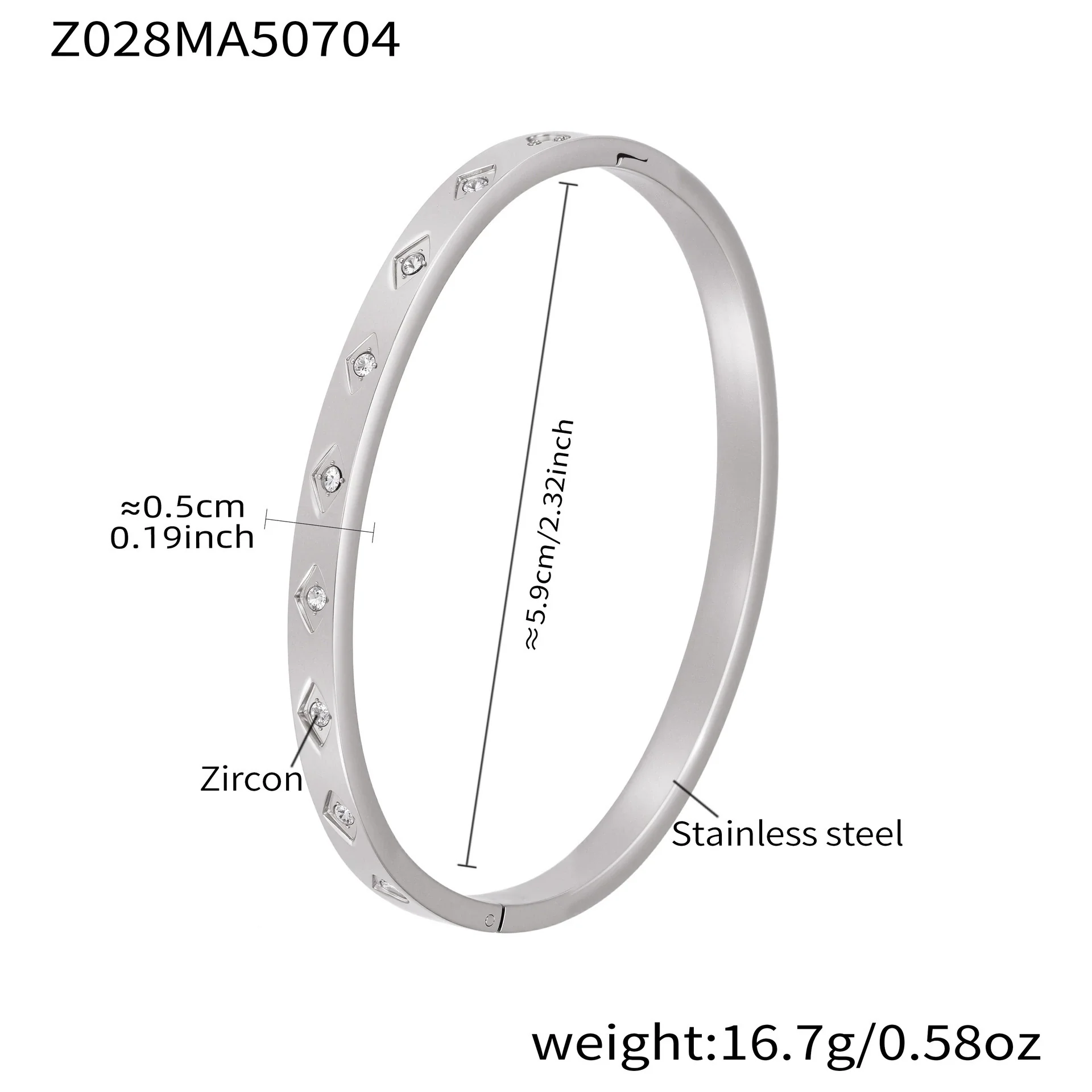 Titanium Steel Geometric Electroplated Fashion Ladies Bracelet - Image 9