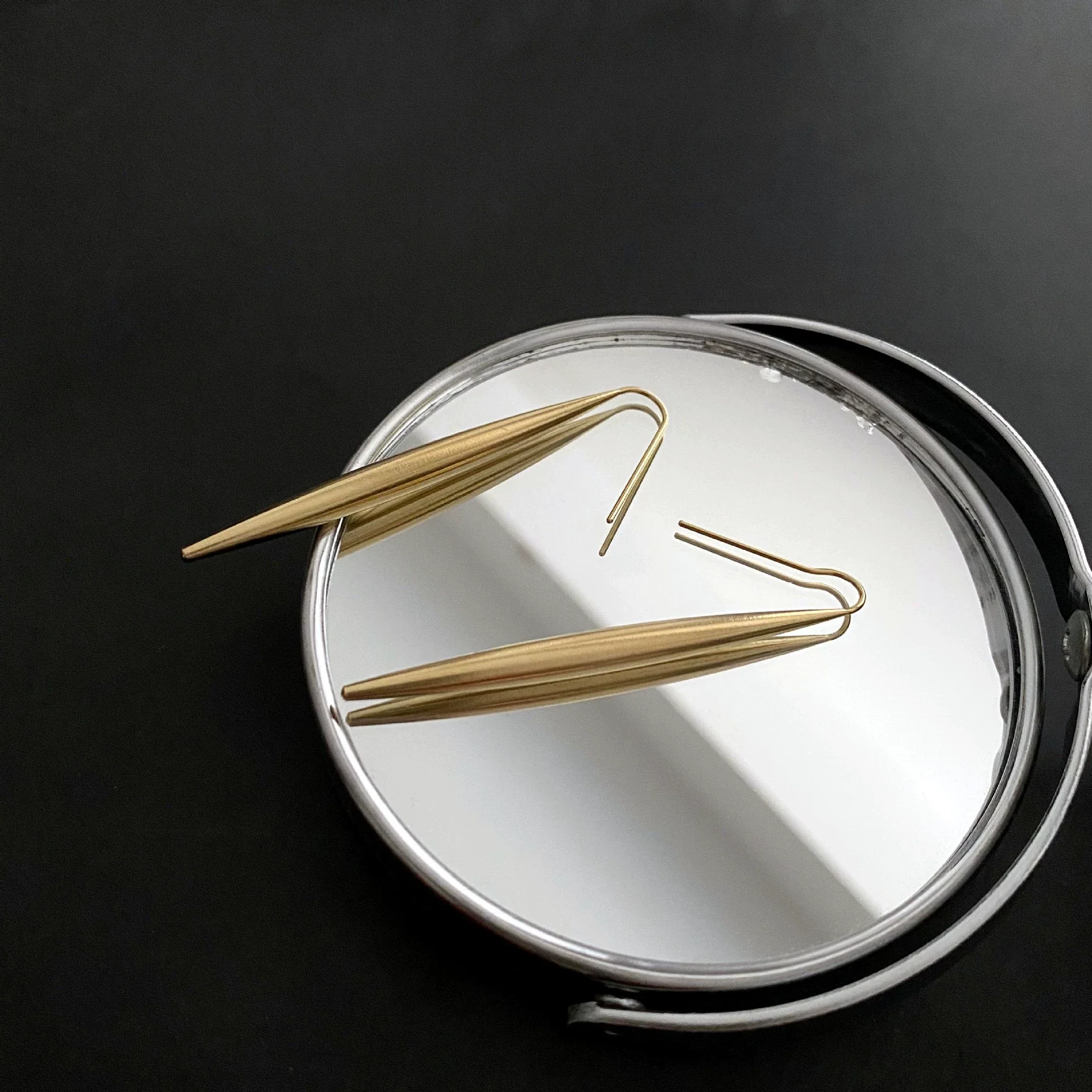 Titanium Steel Geometric Light Luxury Electroplated Women's Earrings - Image 5