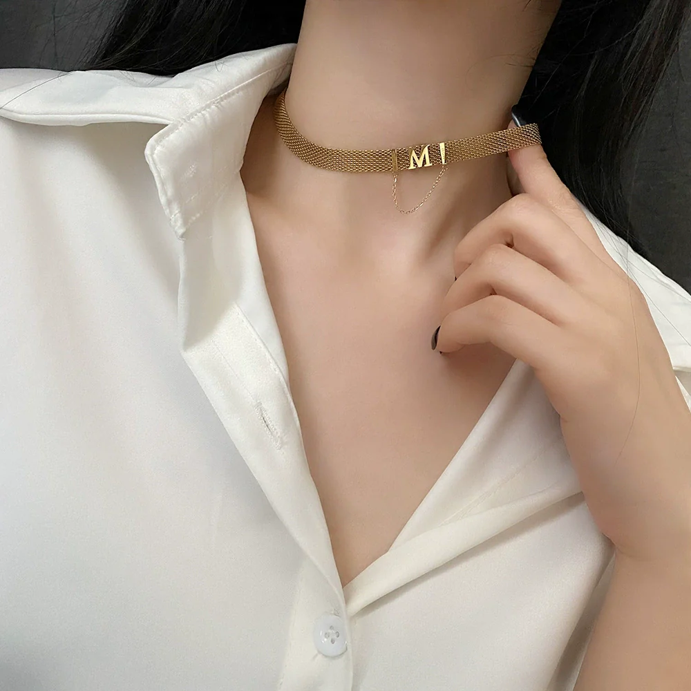 Titanium Steel Geometric Light Luxury Women's Necklace - Image 2