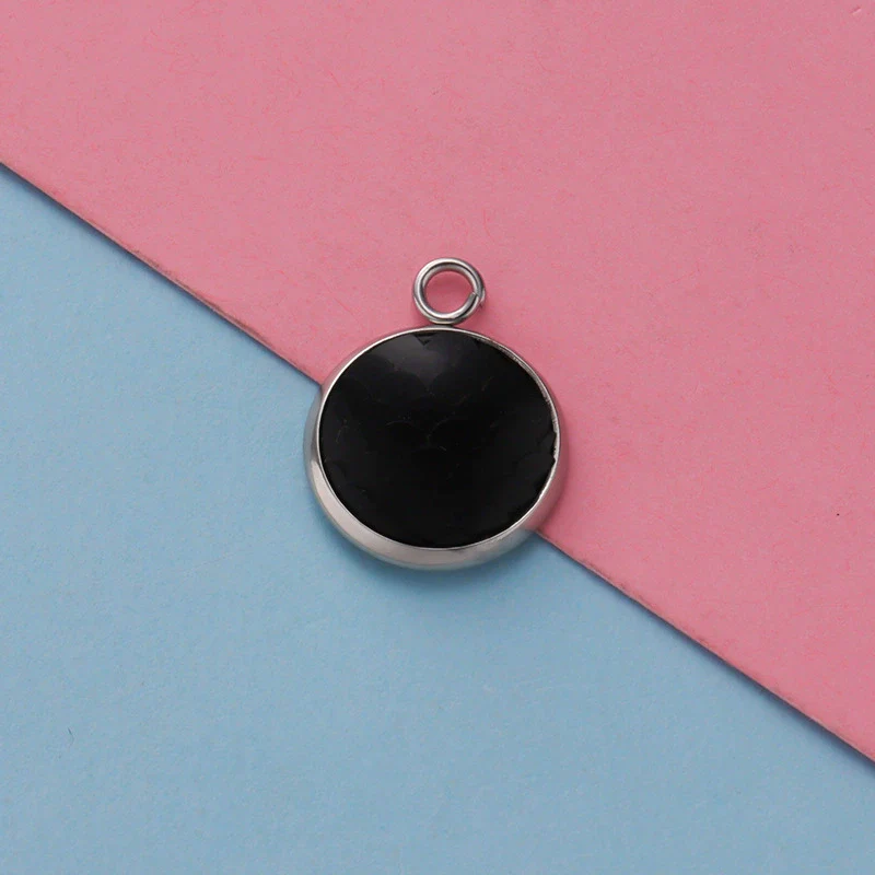 Titanium Steel Geometric Round Fish Scale Jewelry Accessories Pendant - Image 19