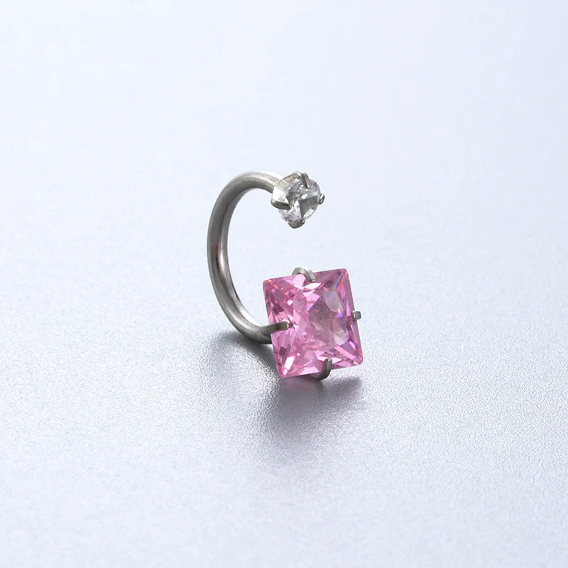 Titanium Steel Geometric Style Earrings With Zirconia - Image 5