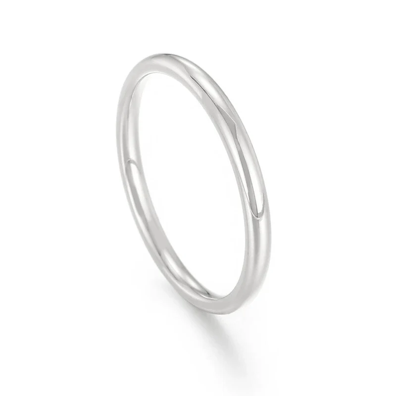 Titanium Steel Geometric Thin Ring For Women Light Luxury Simple Design With Electroplating - Image 10