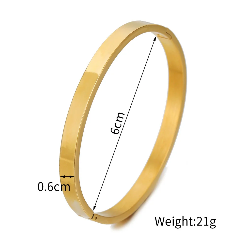 Titanium Steel Geometric Unisex Opening Bracelet Jewelry That Does Not Fade - Image 6