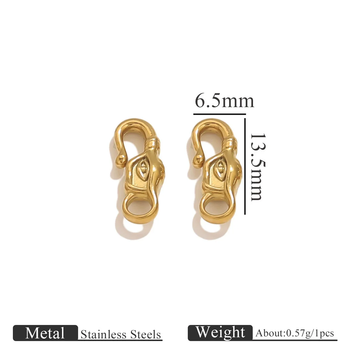 Titanium Steel Hook Buckles Jewelry Connecting Buckles For Bracelets Necklaces Handmade Diy Accessories With Totem Pattern Electroplated - Image 16