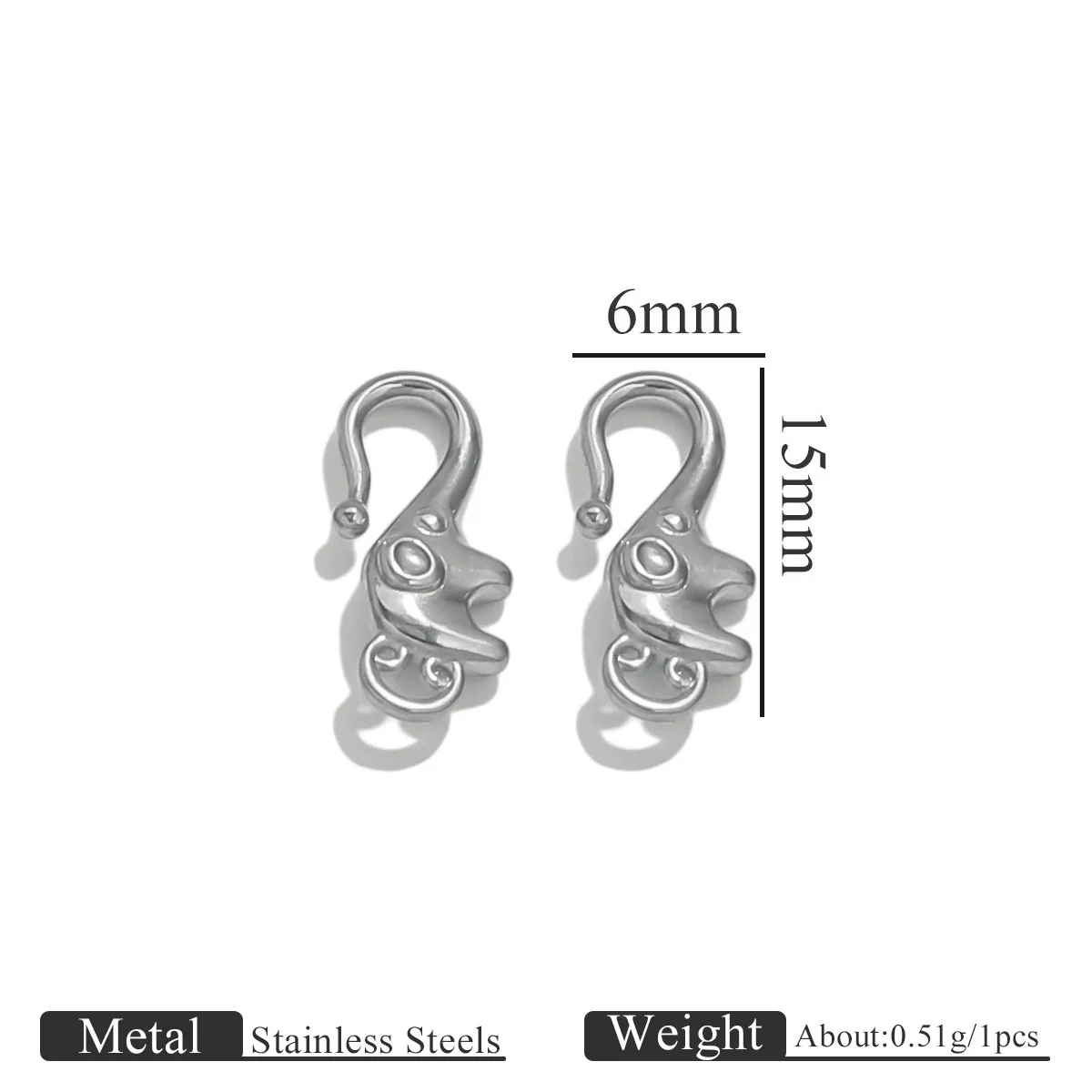 Titanium Steel Hook Buckles Jewelry Connecting Buckles For Bracelets Necklaces Handmade Diy Accessories With Totem Pattern Electroplated - Image 19