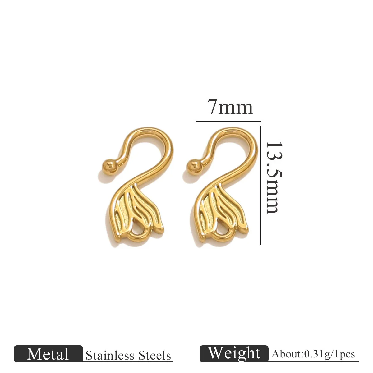 Titanium Steel Hook Buckles Jewelry Connecting Buckles For Bracelets Necklaces Handmade Diy Accessories With Totem Pattern Electroplated - Image 20