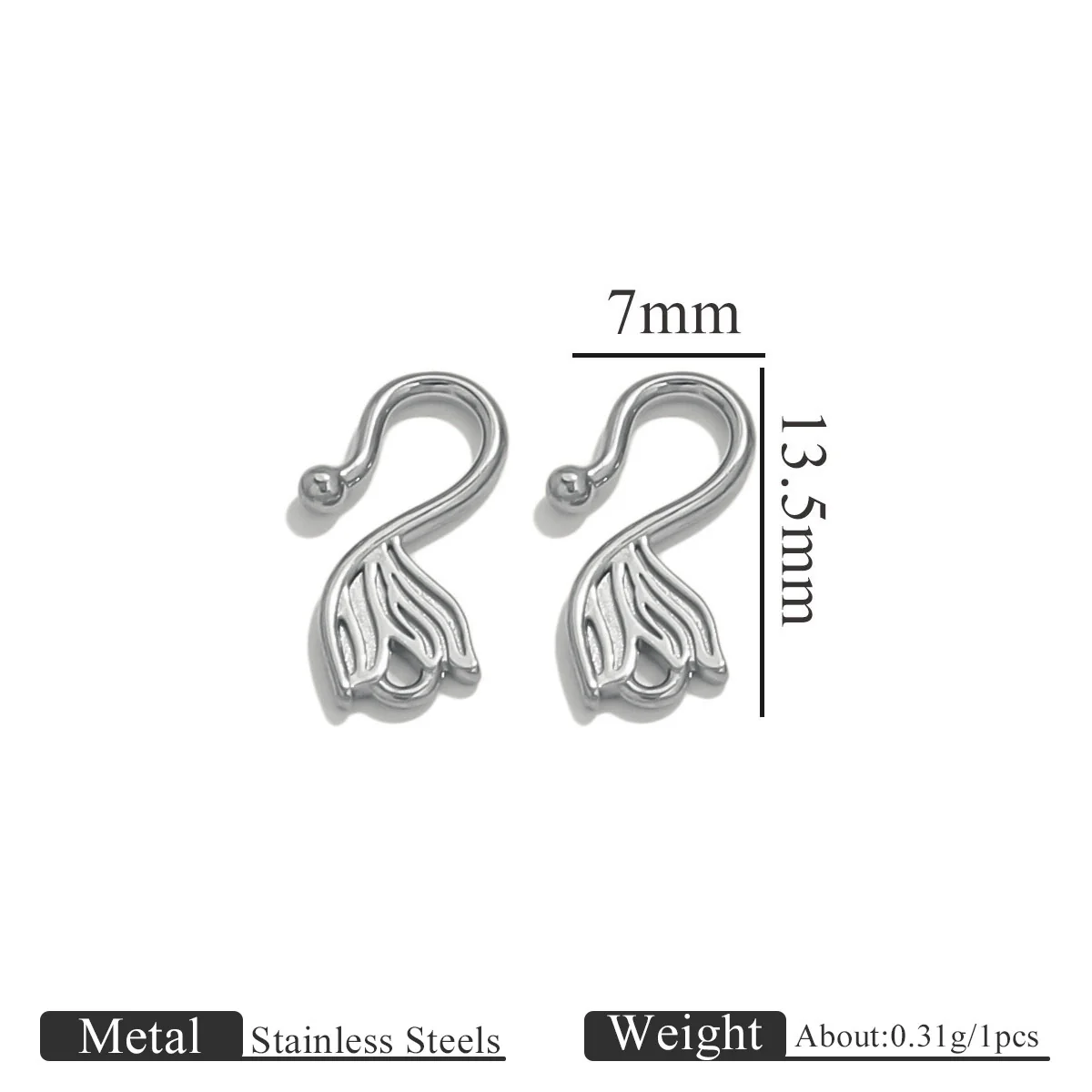 Titanium Steel Hook Buckles Jewelry Connecting Buckles For Bracelets Necklaces Handmade Diy Accessories With Totem Pattern Electroplated - Image 21