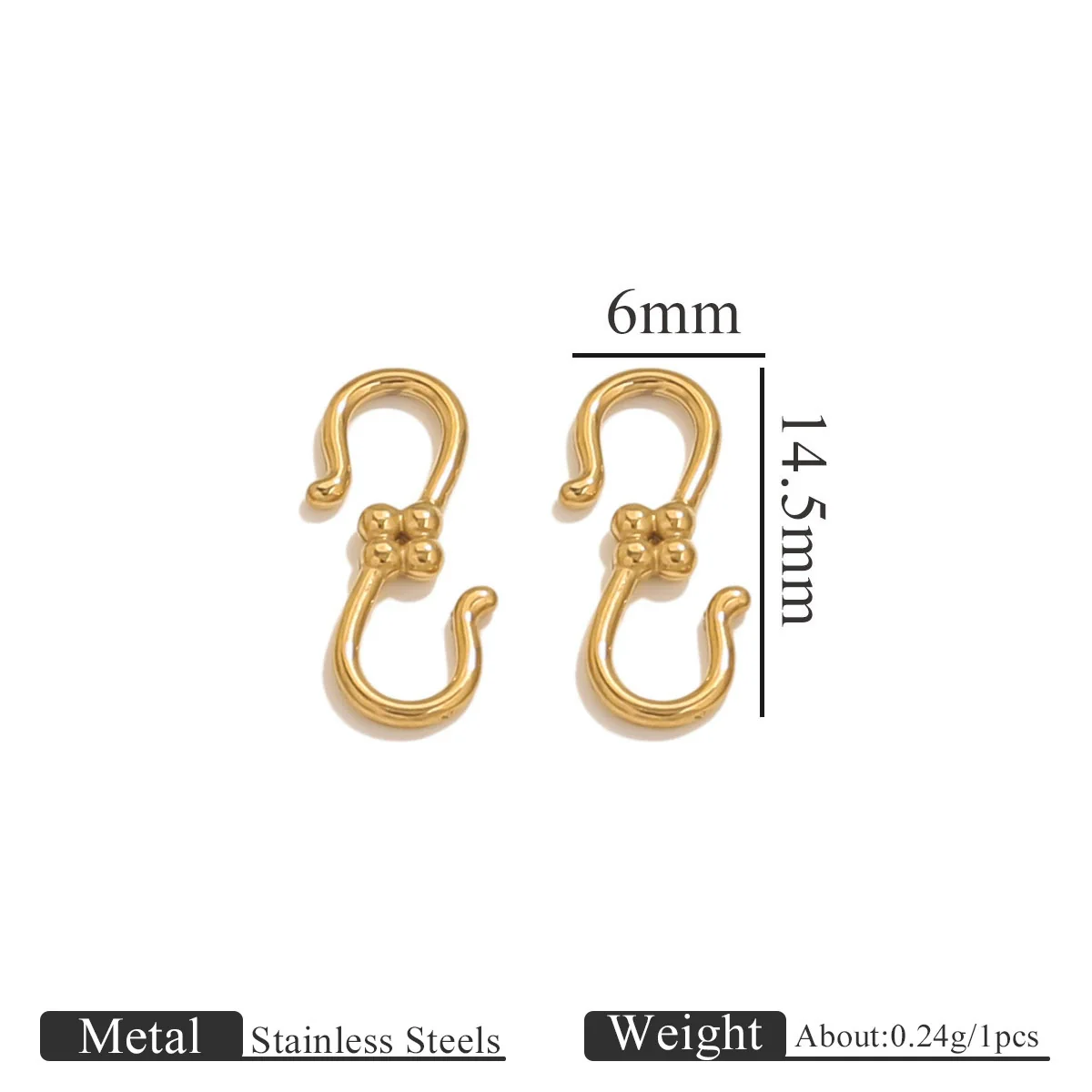 Titanium Steel Hook Buckles Jewelry Connecting Buckles For Bracelets Necklaces Handmade Diy Accessories With Totem Pattern Electroplated - Image 22