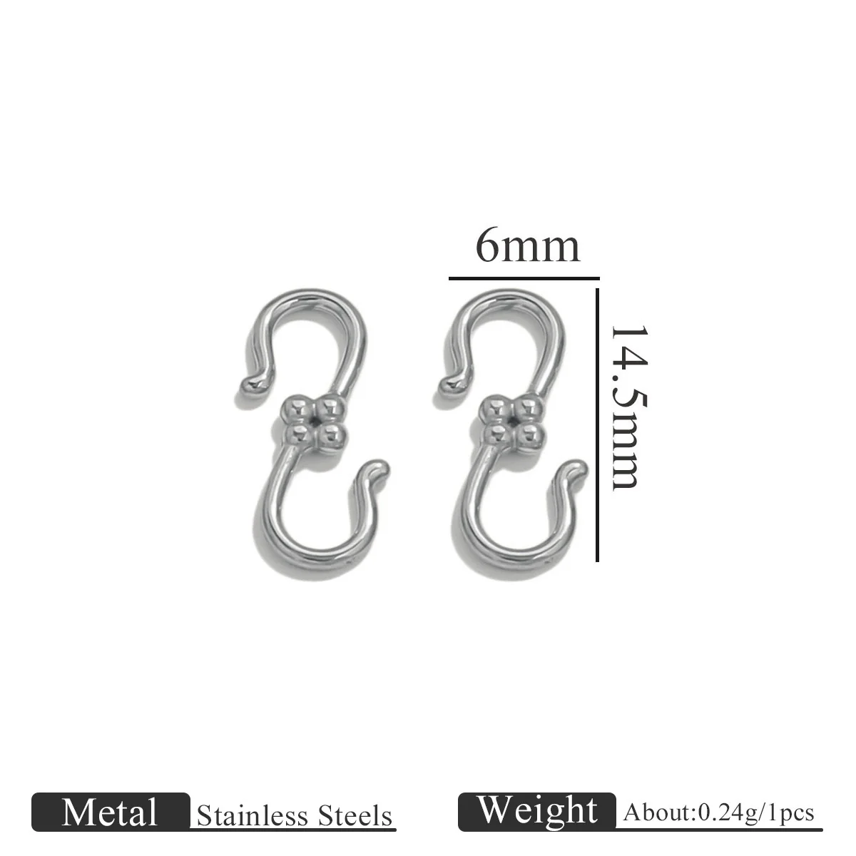 Titanium Steel Hook Buckles Jewelry Connecting Buckles For Bracelets Necklaces Handmade Diy Accessories With Totem Pattern Electroplated - Image 23