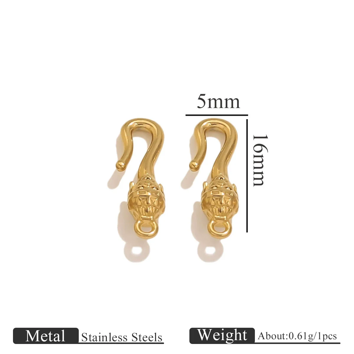 Titanium Steel Hook Buckles Jewelry Connecting Buckles For Bracelets Necklaces Handmade Diy Accessories With Totem Pattern Electroplated - Image 24