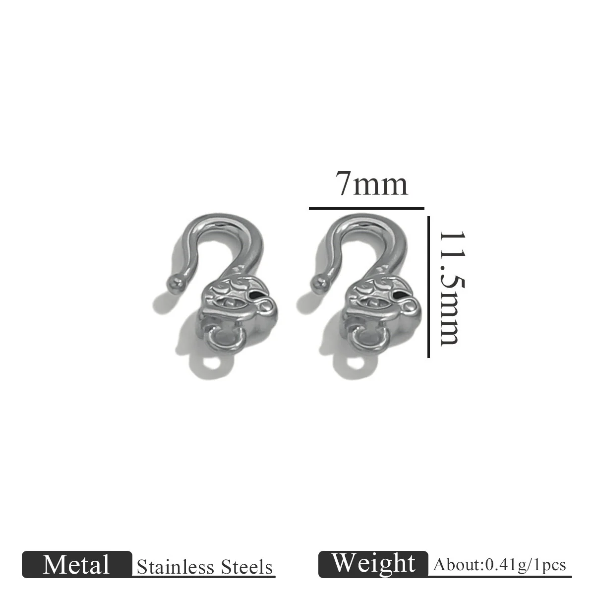 Titanium Steel Hook Buckles Jewelry Connecting Buckles For Bracelets Necklaces Handmade Diy Accessories With Totem Pattern Electroplated - Image 7