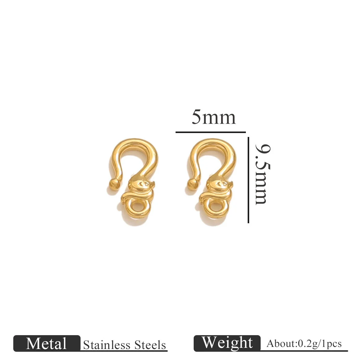 Titanium Steel Hook Buckles Jewelry Connecting Buckles For Bracelets Necklaces Handmade Diy Accessories With Totem Pattern Electroplated - Image 8