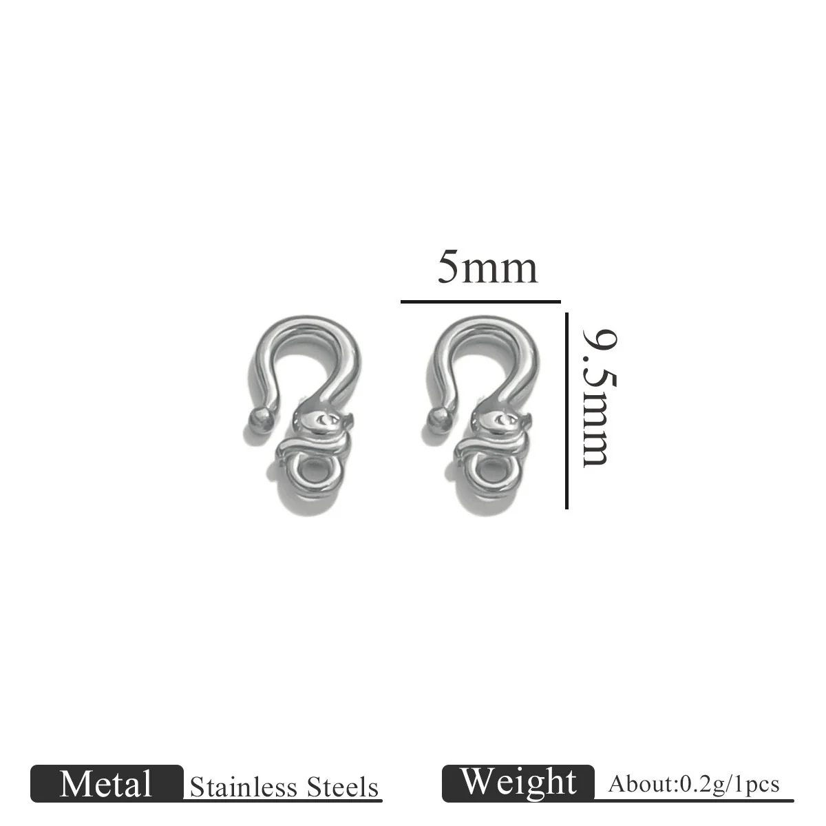 Titanium Steel Hook Buckles Jewelry Connecting Buckles For Bracelets Necklaces Handmade Diy Accessories With Totem Pattern Electroplated - Image 9