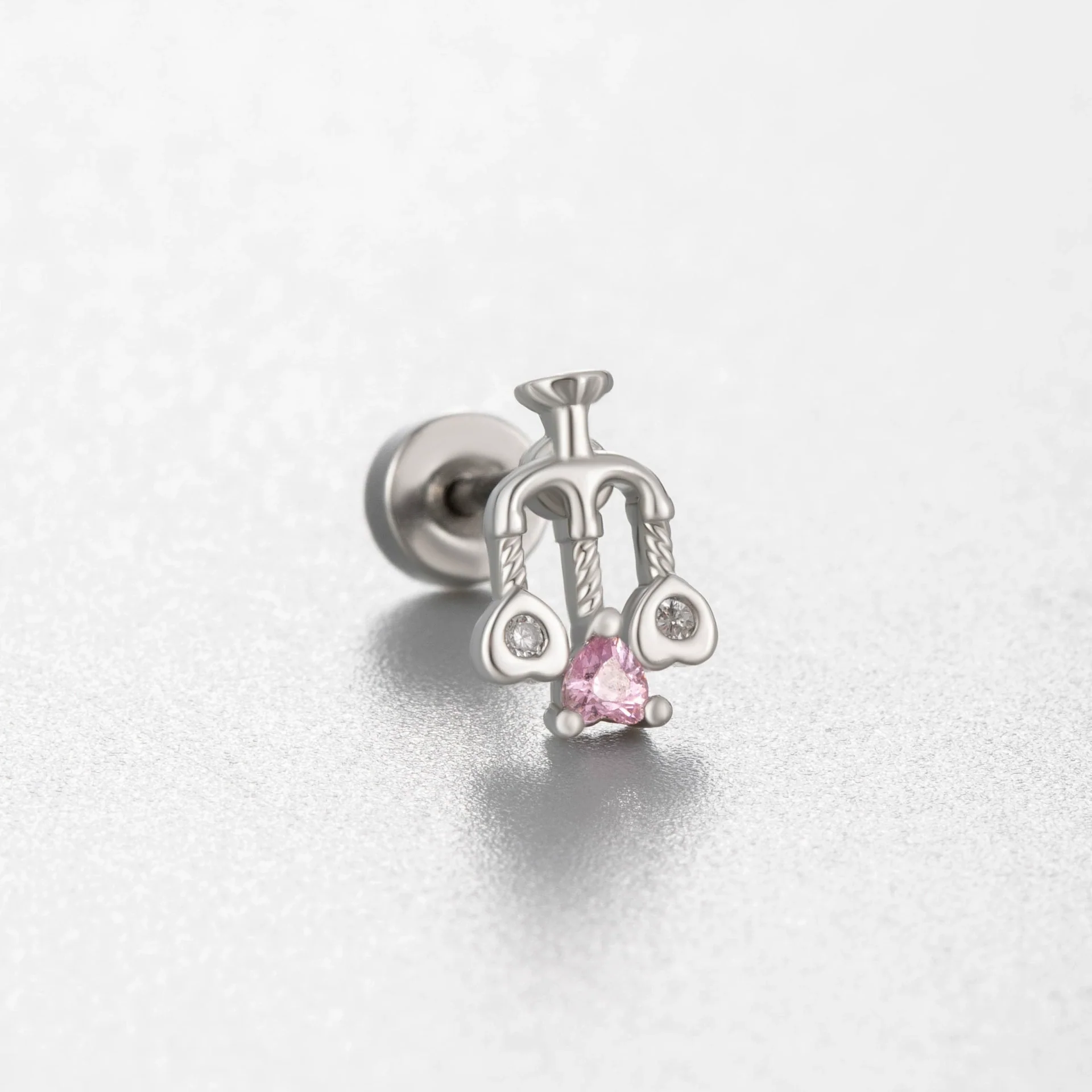 Titanium Steel Inlaid Zircon Ear Nail For Women Cute High Sense - Image 7