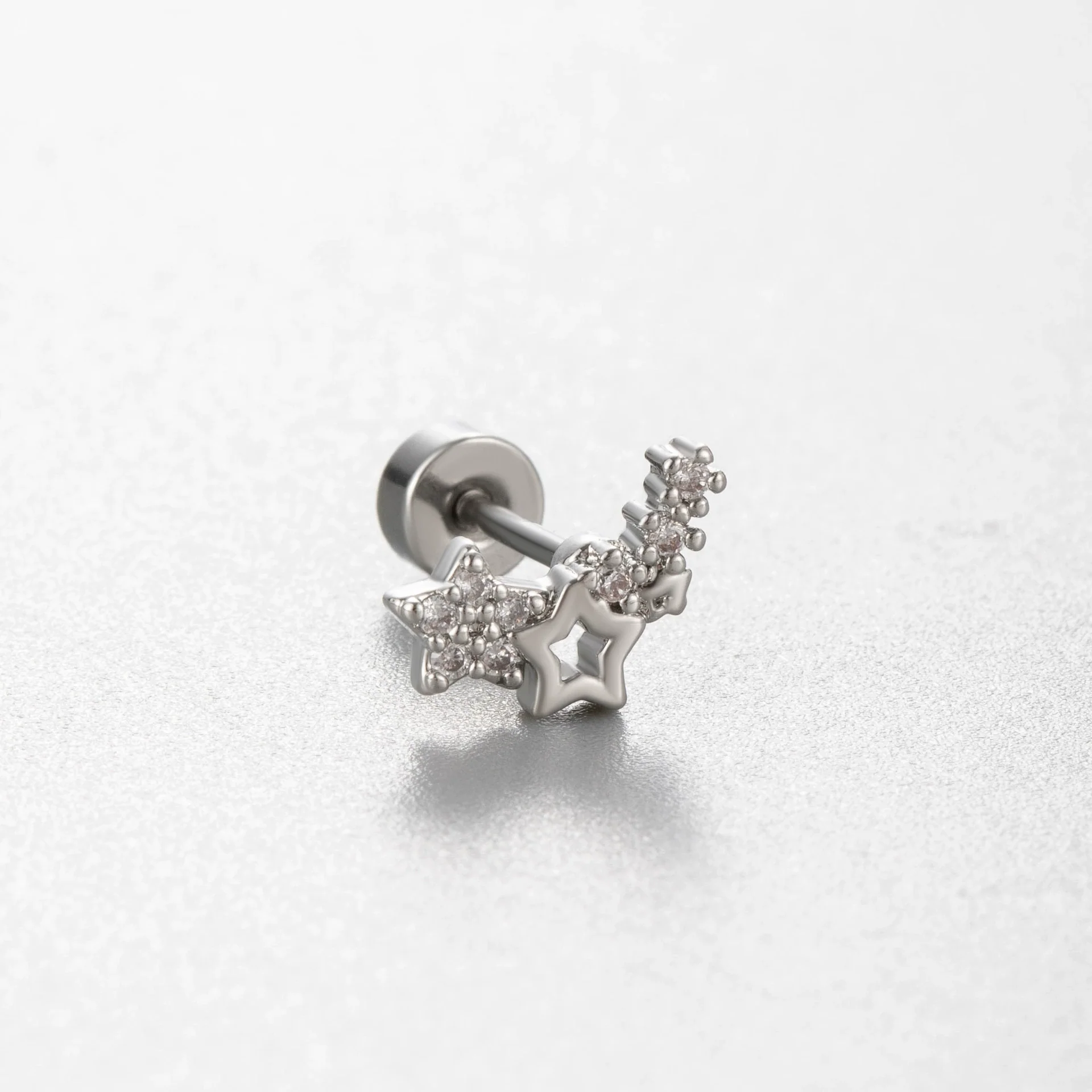 Titanium Steel Inlaid Zircon Ear Nail For Women Cute High Sense - Image 9